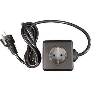 PowerCubes PowerCube Extended 1,5 meter kabel - zwart/grijs - 5 stopcontacten Type F - stekkerdoos - stekkerblok