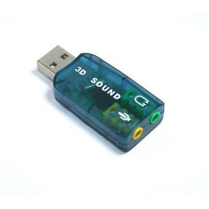 USB-A - 3,5mm Jack Headset Audio Adapter / Blauw