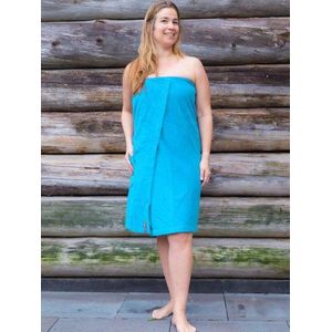 S< Saunakilt dames met elastiek en klittenband sluiting - one size saunahanddoek