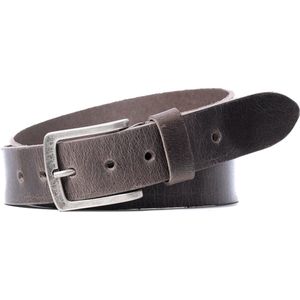 Riem - Riem heren - Riem dames - Riem heren grijs - Riem dames grijs - Leder - Grijs 40 mm - Riemen - Riemen heren - Riemen dames - 4 cm grijze riem - Riemmaat 95 - Totale lengte riem 115 cm - Rundleer - Grijze jeansriem met gesp - Horeca riem