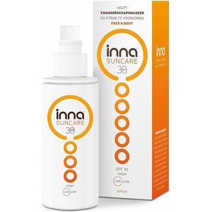 Inna Suncare Face and Body Zonnebrand Spray voor Zwangere vrouwen Factor 30 150 ML – 16x5x5cm | Zonnecrème | Waterresistent | Waterproof