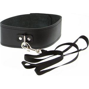 Zwarte Halsband met Riem