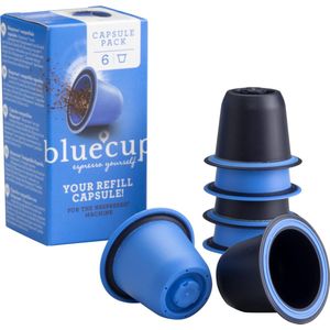 Bluecup cuppakket - Hervulbare Nespresso Cup (Aanvulling op Start pakket) en werkt met Hema Koffiecapsulemaker
