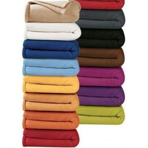Fleece deken 285x245 - Zandkleur - 100% Polyester - 350 g/m²