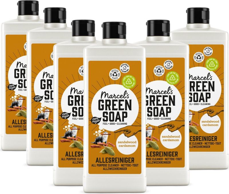 Marcel's Green Soap - Allesreiniger - Sandelhout & Kardemom - 100% Vegan - 100% Gerecycled Plastic
