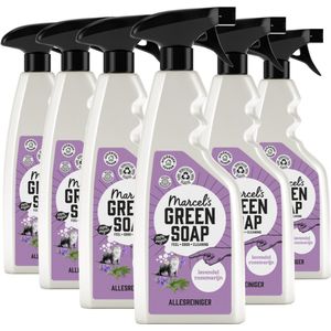 6x Marcel's Green Soap allesreiniger spray lavendel en rozemarijn (500 ml)