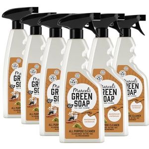 Marcel's Green Soap - Allzweckspray Sandelholz & Kardamom - Reinigungsspray - 100 % Umweltfreundlich - 100 % Vegan - 97 % Biologisch abbaubar - 6er-Pack - 500 ml