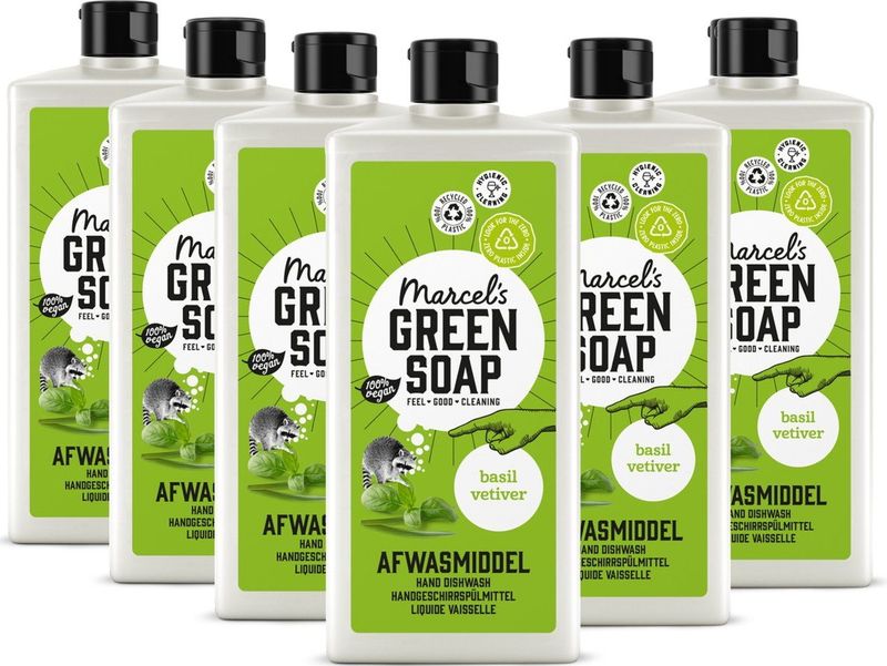 Marcel's Green Soap - Afwasmiddel - 6 x 500 ml - Natuurlijke Ingrediënten