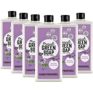 6x Marcel's Green Soap Afwasmiddel Lavendel & Rozemarijn 500 ml