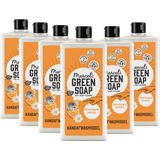 6x Marcel's Green Soap afwasmiddel sinaasappel en jasmijn (500 ml)