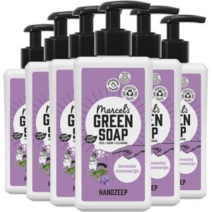 6x Marcel's Green Soap Handzeep Lavendel & Rozemarijn 250 ml