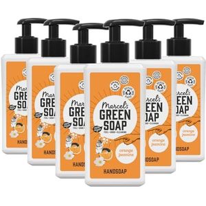 6x Marcel's Green Soap Handzeep Sinaasappel & Jasmijn 250 ml