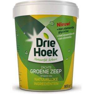 Driehoek zachte Groene Zeep in emmer (900 gram)