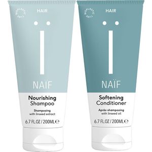 Naïf - Shampoo & Conditioner Voordeelset - 2x200ml - Haarverzorging - met Natuurlijke Ingrediënten