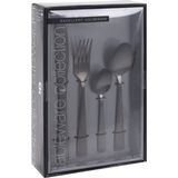 Excellent Houseware Bestekset - 16-delig - Mat Zwart - 4 Persoons