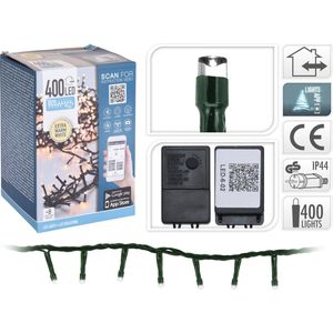 Micro Cluster met Haspel - 500 LED - 10 meter - met timer - extra warm wit