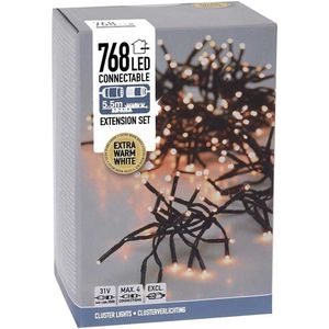 Koppelbare Kerstverlichting - Cluster - 5.5 Meter - PerfectLED (768 LED - Binnen/Buiten)