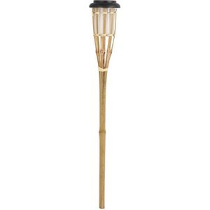 SOLARLAMP - Lamp op standaard op zonne-energie - Bamboe - ø10x64 cm