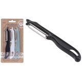 Excellent Houseware - Schilmessen Set - 3 Stuks - Roestvrijstaal - Wit Blauw Zwart