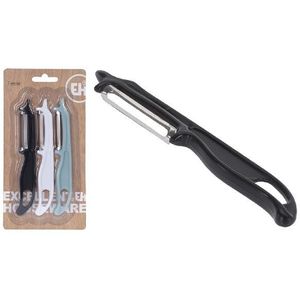 Excellent Houseware - Schilmessen Set - 3 Stuks - Roestvrijstaal - Wit Blauw Zwart