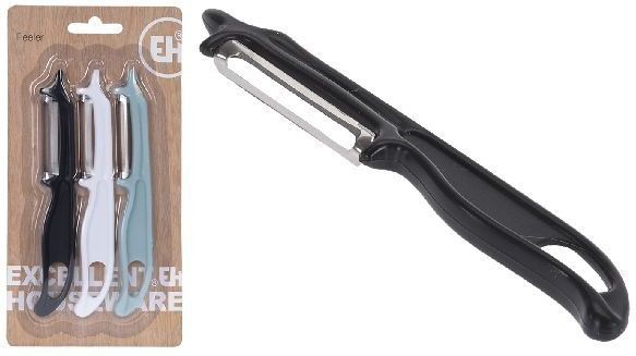 Excellent Houseware - Schilmessen Set - 3 Stuks - Roestvrijstaal - Wit Blauw Zwart