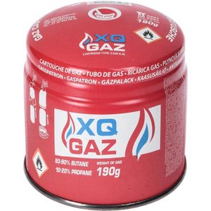 XQGaz Gas navulling voor camping kookpit/kookstel - 190 gram - 9 x 9 x 10 cm