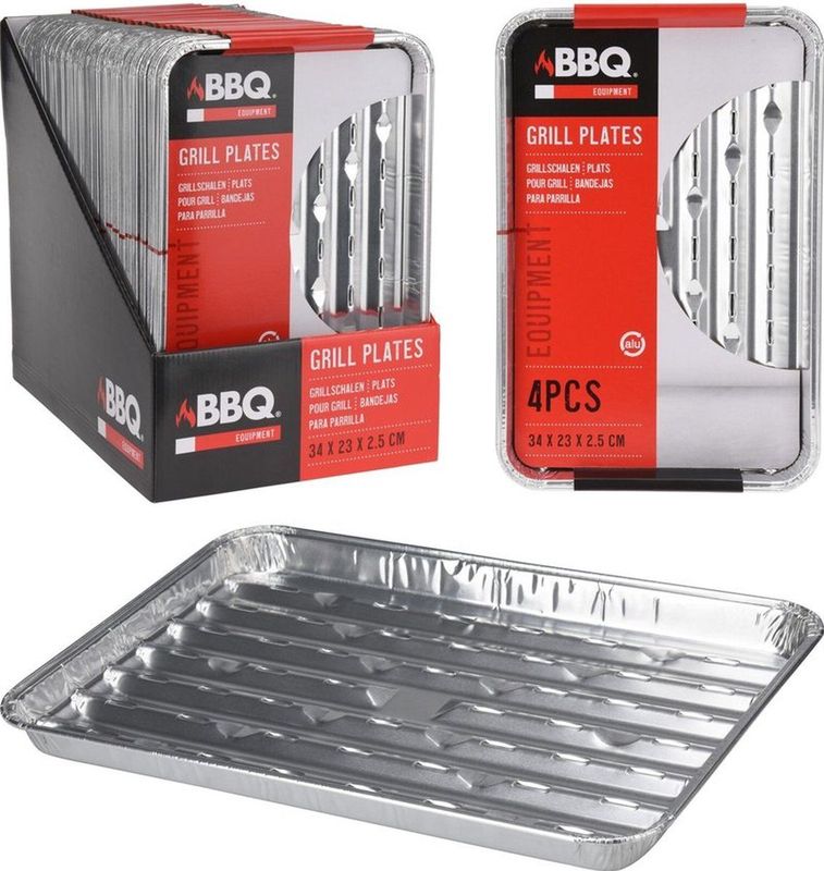 Bbq grill schalen set 4 stuks
