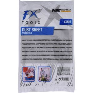 FX Tools Verfspullen - afdekfolie - doorzichtig - 4 x 5 meter - schilderen/DHZ - afdekken van vloer en meubels