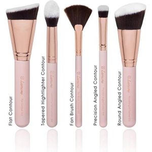 Lamora Make-up Kwasten Set - Contour - Lamora  Proffecioneel - 5 Delig Kwasten in Luxe Koker