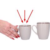 Set van 4x Stuks Luxe Gekleurde Stoneware Bekers/Koffiekopjes 200 ml - Kopjes/Koffiebekers