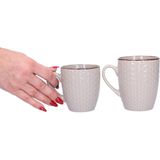 Set van 4x Stuks Luxe Gekleurde Stoneware Bekers/Koffiekopjes 200 ml - Kopjes/Koffiebekers