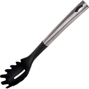 Ausgezeichnete Hauswaren -Hauswaren -Spaghettilpoon 33 cm Edelstahlschwarz Nylon