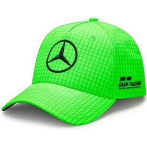 Mercedes AMG Petronas Formule 1-team - Lewis Hamilton Driver Cap 2023, Neon Groen, Eén Maat
