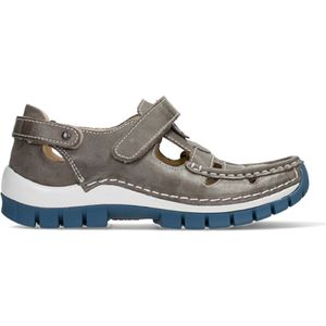 Wolky Comfortschoenen Move grijs/blauw leer