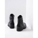 Wolky - Enkellaarzen - Zwart - Leder - Extra Brede Leest