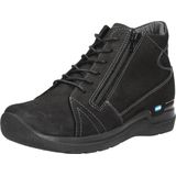 Wolky Hoge veterschoenen Why zwart nubuck