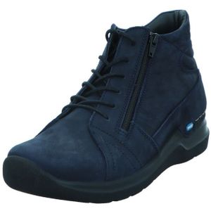 Wolky Hoge veterschoenen Why blauw nubuck