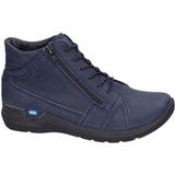 Wolky Hoge veterschoenen Why blauw nubuck