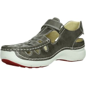 Wolky - 0720435 Dames Sandalen - Bruin - Leer - Klittenbandsluiting