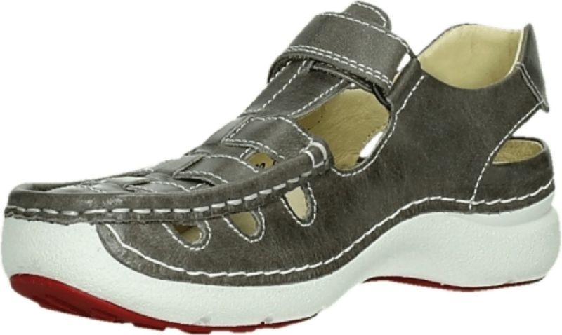 Wolky - 0720435 Dames Sandalen - Bruin - Leer - Klittenbandsluiting