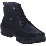 Wolky Hoge veterschoenen Jump blauw nubuck