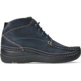 Wolky - Roll Shoot - Hoge Veterschoenen - Blauw - Nubuck