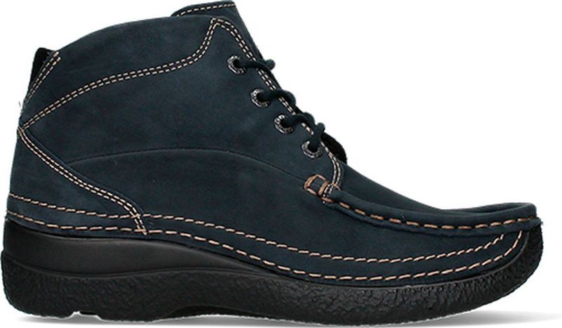 Wolky - Roll Shoot - Hoge Veterschoenen - Blauw - Nubuck