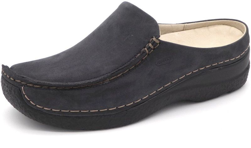 Wolky - Seamy Slide Oiled Nubuck - Instapper - Blue