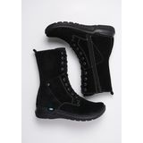 Wolky Hoge veterschoenen Zigzag zwart suede
