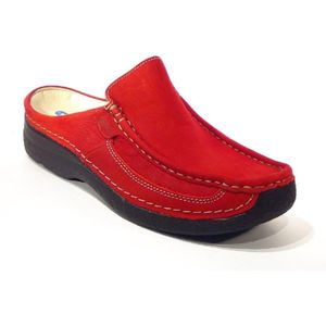 Wolky - Roll Slide Antique - Instapper - Dark Red - 100% Nubuck