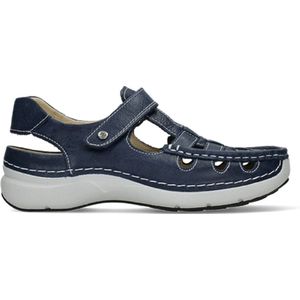 Wolky Comfortschoenen Rolling Sun blauw leer