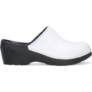 Klomp Wolky Women Pro Clog Printed Leather White-Schoenmaat 38