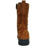 Wolky Hoge veterschoenen Zigzag cognac suede