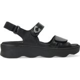 Wolky Sandalen Medusa zwart leer